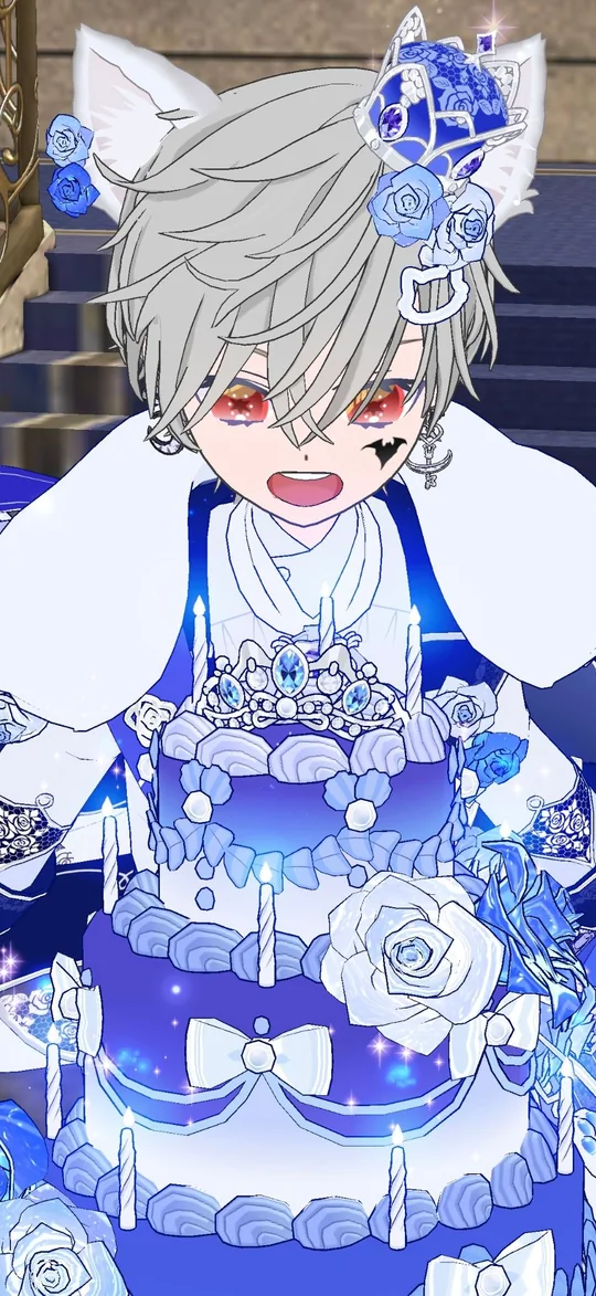 ケーキを持つちゃん丸
